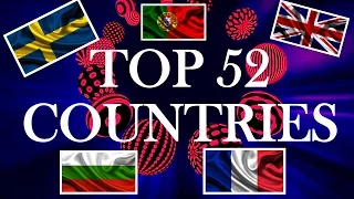 OFFICIAL | TOP 52 COUNTRIES IN EUROVISON SONG CONTEST | 1956-2017