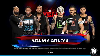 WWE 2K24 -  Hell In A Cell | Solo Sikoa & Jimmy & Jay Uso vs LWO (Latino World Order) | PS5