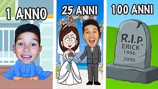 ERICK VIVE 100 ANNI IN UN GIORNO! *mai giocare a 100 life simulator per 24 ore*