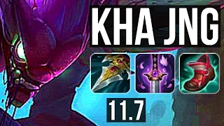 KHA'ZIX vs NIDALEE (JUNGLE) | 14/1/3, 2.4M mastery, 1100+ games, Legendary | KR Grandmaster | v11.7