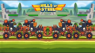 HILLS OF STEEL : ALL 17 MAX LEVEL TANKS IN VERSUS BATTLE FOR GEMS