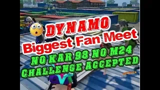 DYNAMO Biggest Fan Meet 😱 NO KAR98 & M24 Challenge | AWM Intense Gameplay | Dynamo New Video