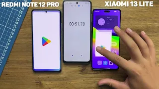 XIAOMI 13 LITE VS REDMI NOTE 12 PRO 5G - FIRST SPEED TEST