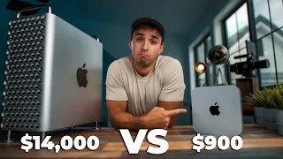 $14,000 Mac Pro vs  $900 M1 Mac Mini - Video Editing Speed Comparison