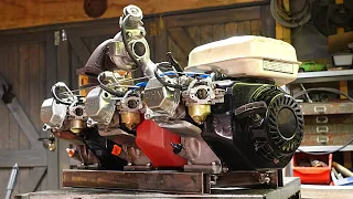 TURBO 588cc HOMEMADE 3 CYLINDER ENGINE From GX200 Clones//Part 1