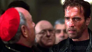 Arnold Schwarzenegger vs el Cardenal malvado | El día final | Clip en Español