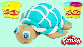 How to Make a Cute Play Doh Sea Turtle | Fun & Easy DIY Play Dough Arts and Crafts!