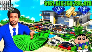 Franklin Poor Life To Rich Life And Shinchan,pinchan & Chop Earn $1000,000,000 in gta 5