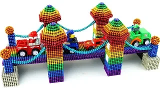 DIY - How To Make Beautiful Rainbow Bridge From 10.000 Magnetic Balls - Amazing Magnet Balls