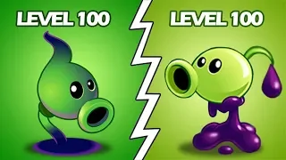 Plants Vs Zombies 2 Lanzaguisantes Pringoso 100 Vs Lanzaguisantes Sombrio Nivel 100