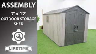 Lifetime 7' x 12' Outdoor Storage Shed | Lifetime Assembly Video