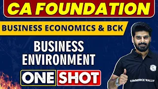 Business Environment in One Shot | CA Foundation | Economics & BCK 🔥