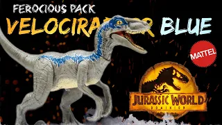 2022 Mattel Jurassic World Dominion Ferocious Pack Velociraptor Blue Review!!!