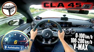 2022 Mercedes-AMG CLA45s | V-MAX. Próba autostradowa. RACEBOX 0-100, 100-200 km/h.