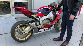 Cold exhaust sound Honda CBR1000RR SP1 2017 Titanium SC Project GP-70 R