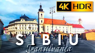 4K HDR TOUR in SIBIU TRANSILVANIA | Relaxing Electric SCOOTER Tour in Old City Center on a Sunny day