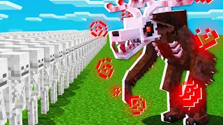 100 SKELETONS vs NIGHTMARE MONSTERS (Minecraft Mob Battle)