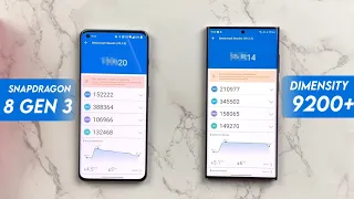 Snapdragon 8 Gen 3 Vs Dimensity 9200+ | Antutu Score & Specification
