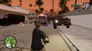 GTA San Andreas Definitive Edition - Ganton And Idlewood Shootout + Six Star Escape