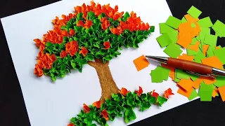 How to Make Paper Tree || DIY 3D Paper Tree || Origami Paper Tree Wall Decor