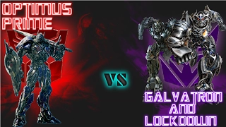 Transformers Battle; Optimus Prime vs Galvatron and Lockdown