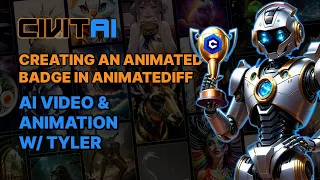 Making an Animated Badge Cosmetic in AnimateDiff! // Tyler // 4.4.24