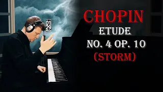 The fastest etude of Chopin (No. 4 Op. 10).