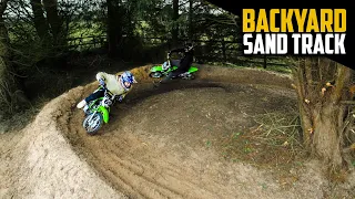 BUILDING AND RACING AN INSANE PIT BIKE SAND TRACK!!