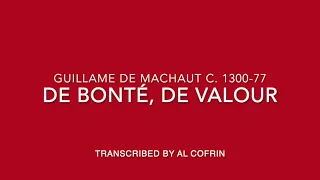 De bonté, de valopur by Machaut