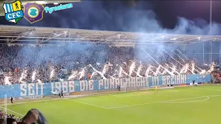 Chemnitzer FC - FC Erzgebirge Aue / Pyroalarm #sachsenpokal #pyro #sachsenderby