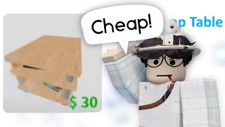 I built a house in Bloxburg using the CHEAPEST items and I went broke