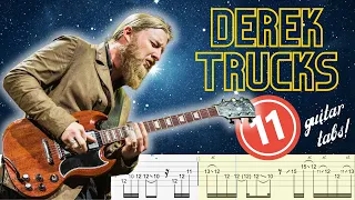 Derek Trucks Guitar Solo Compilation - ELEVEN Solos WITH TABS!