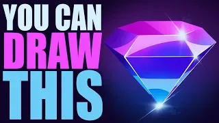 ANYONE Can Draw This Diamond in PROCREATE | Diamond drawing easy step by step