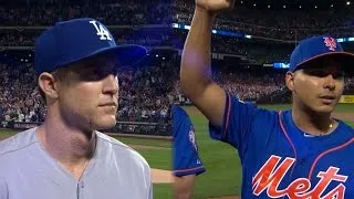 LAD@NYM Gm3: Utley booed, Tejada cheered in intros