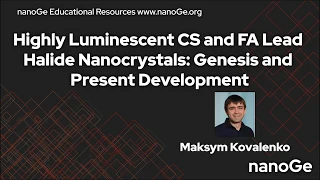 Highly Luminescent Cs and Fa Lead Halide Nanocrystals