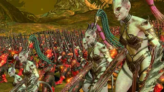 KHORNE and SLAANESH vs NURGLE and TZEENTCH - Total War Warhammer 3 cinematic battle