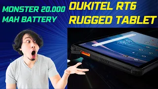 MONSTER 20000 mAh Battery + 8GB 256GB +10.1" FHD OUKITEL RT6 - Portable Rugged Tablet!