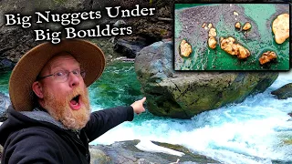 Check out the GOLD NUGGETS I found in this ancient river channel.