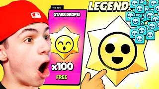 HOW I GOT OVER 100 FREE STARR DROPS IN BRAWL STARS! (ULTRA LUCKY)