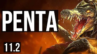 RENEKTON vs GANGPLANK (TOP) | Penta, 16/0/2, Legendary, 1.3M mastery | EUW Diamond | v11.2