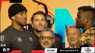 SOMEONE IS GETTING KNOCKED OUT! ANTHONY JOSHUA & FRANCIS NGANNOU FACE-OFF FOR THE FIRST 😤