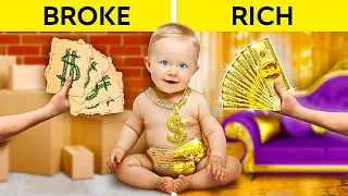 I WAS ADOPTED BY BILLIONAIRES || Funny Rich vs Poor Parenting Hacks by 123 GO! CHALLENGE