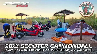 Scooter Cannonball 2023 // Day 2: Lake Havasu to Winslow, AZ