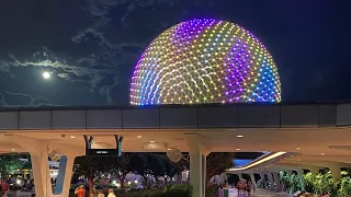 Epcot ball gets hit by MASSIVE thunderstorm