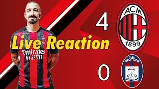 MILAN-crotone=4-0 ❤🖤 ESPLODIAMO A CASA GHELLI PER UN MILAN IMMENSO DIOZLATAN FA 501 FENOMENO❤🖤