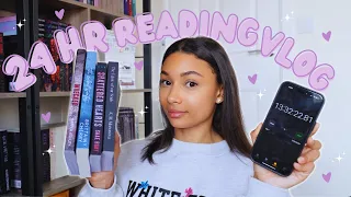 24 hour reading challenge ☁️✨ staying up all night! *spoiler free reading vlog*