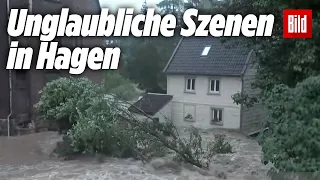 Hochwasser in NRW: Wassermassen verwüsten Hagen (heftige Bilder!)