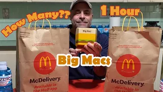 Biggest Big Mac Challenge ever!! One Hour. One Person. How many????