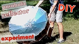 Parabolic reflector out of cardboard. Diy