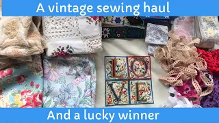 A winner & vintage sewing haul #thriftythursday  #slowstitch #slowstitching create and craft